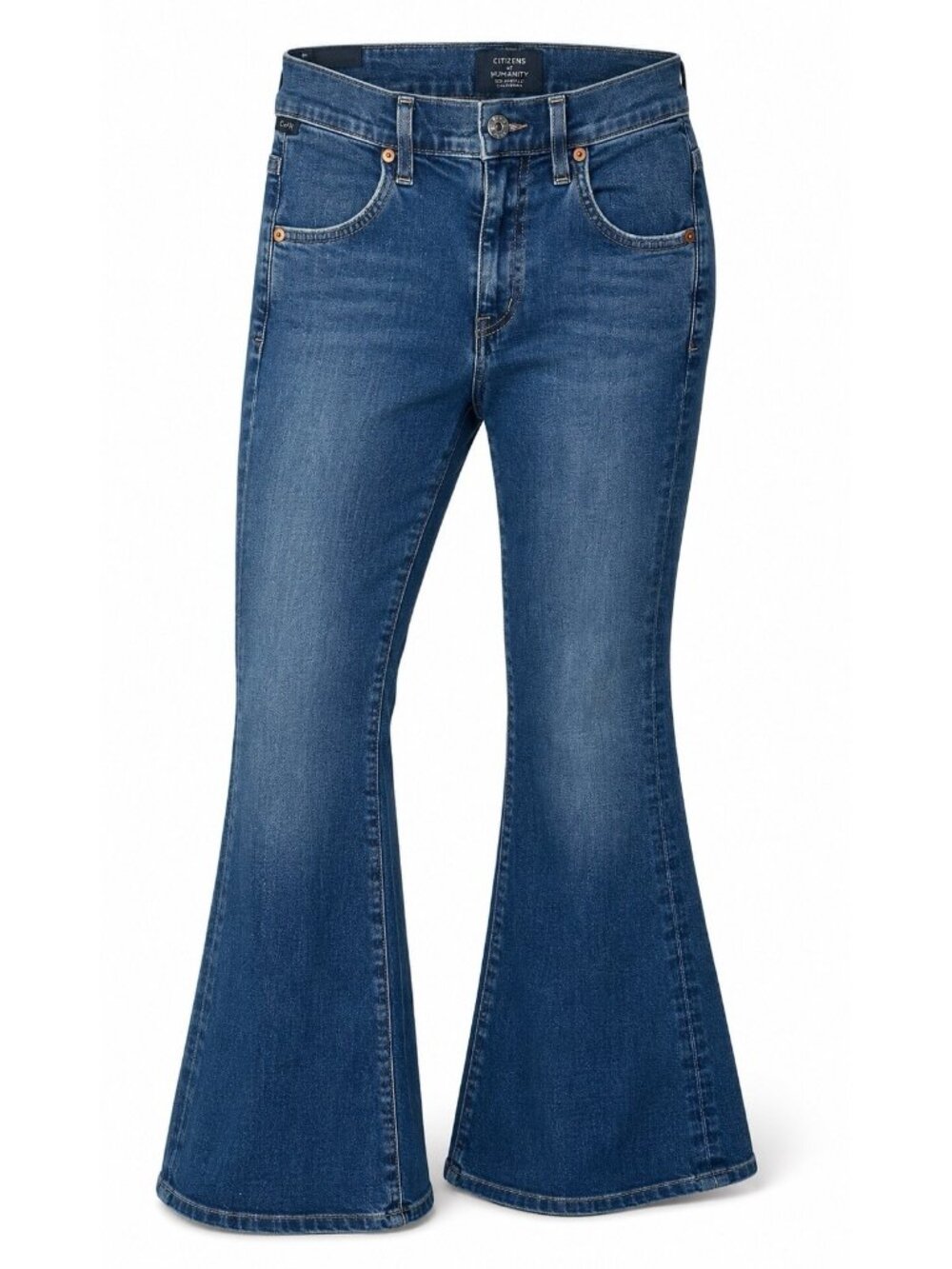 Citizens Of Humanity Chloe Super Flare Jeans Womens 25 Mid Rise Retro USA Denim